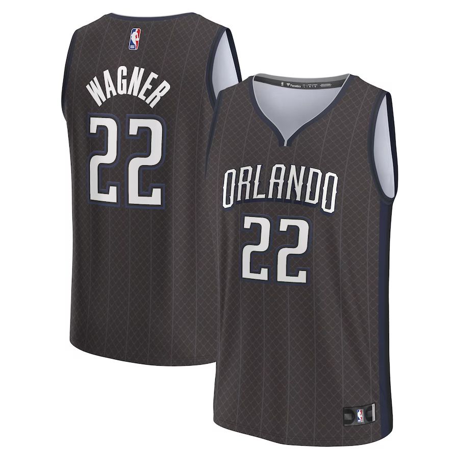 Men Orlando Magic #22 Franz Wagner Fanatics Branded Black City Edition 2022-23 Fastbreak NBA Jersey